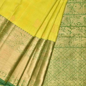 Light Green Kanchipuram Silk Butta Border Design