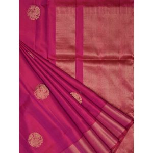 Pink Color Kanchipuram Silk Saree Butta
