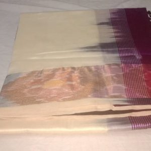 Kanchi Cotton Silk Saree Sandal w/ Maroon Color