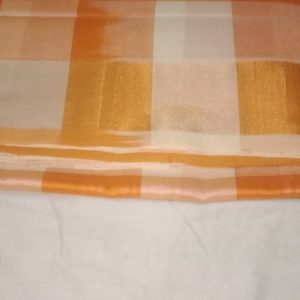 Kanchi Cotton Silk Semi Orange w/ Half White