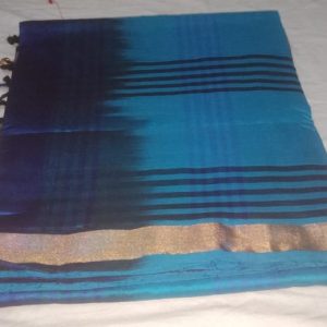 Kanchipuram Cotton Silk Blue Shade