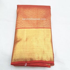 Candy Red and Golden Zari Pure Kanchipuram Silk Sarees
