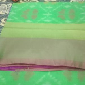 Pochampally Sarees Emerald Green w/ Sandrift Color
