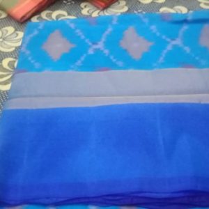 Pochampally Sarees Pacific Blue w/ Royal Blue Color