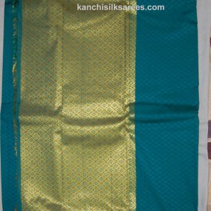 Kanjivaram Soft Silk Sarees Peacock and Girls Design Blue Lagoon Color