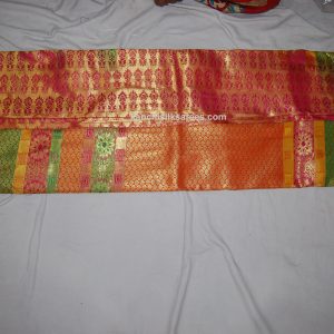 Multi Color Kanchi Soft Silk Fully Zari Sarees Flower Design