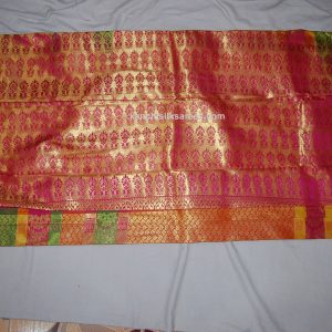 Multi Color Kanchi Soft Silk Fully Zari Sarees Flower Design