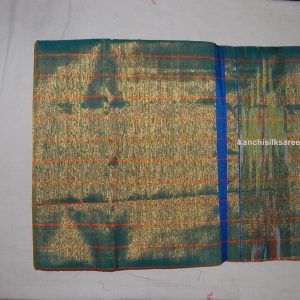 Kanchi Semi Silk Cotton Sarees Navy Blue Color Fully Zari Work