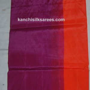 Kanijvaram Semi Silk Cotton Sarees Pompadour w/ Harley Davidson Orange Border Color