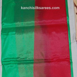 Kanijvaram Semi Silk Cotton Sarees Shamrock Green w/ Old Rose Color