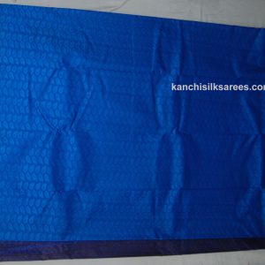 Kanchi Soft Silk Sarees Denim Blue Color Peacock Design Border