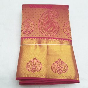 New Mango Design Kanjivaram Pure Silk Sarees Araku Red Color Full Gold Zari Work