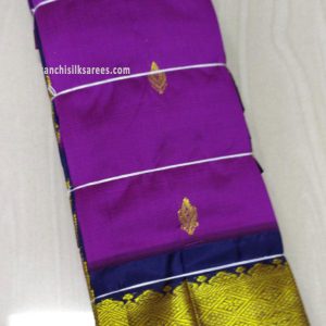 Kanchipuram One Side Border Silk Gift Sarees Purple Color