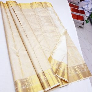 Mango Design Full Gold Jari Work Kanchi Bridal Collection Pattu Silk Sarees (Bottle Green / White / Chilli Red)