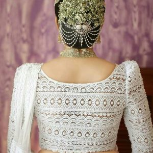 Full Sleeves Lays Work Party Blouse White Color