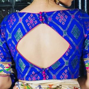 Diamond Designs Party Blouses Ink Blue Color