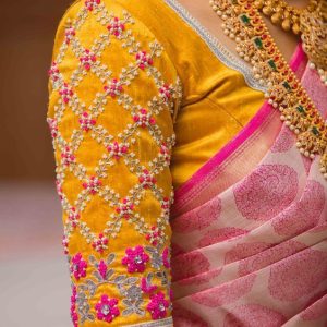 designer-blouse-yellow-color