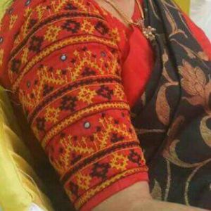 Beautiful Simple Thread Work Designer Blouse Red Color