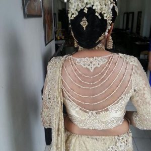 Peal and Thread Work Design Part Blouse White Color