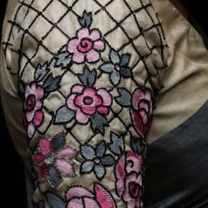 Stylish Rose Embroidery Bridal Blouse Off White Color