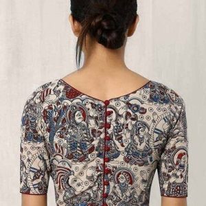 New Simple Back Neck Party Blouse Grey Color