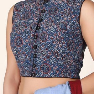 New Simple Collar Neck Party Blouse Multi Color