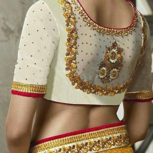 New Arrivals Hand Thread Work Designer Blouse Off White Color