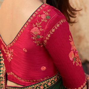 Elegant Thread Work Bridal Blouses Pink Color