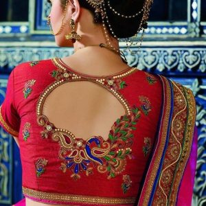 New Simply Thread Work Party Blouse Chill Red Color