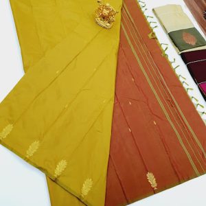 New Trendy Butta Mphoss Gift Sarees (Green, Mustard) Color