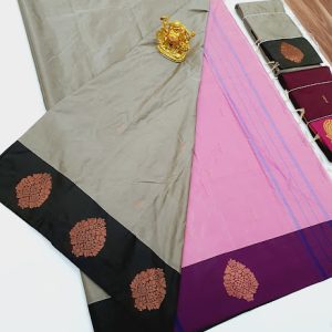 Trendy Butta Mphoss Gift Sarees (Off White, Light Grey) Color
