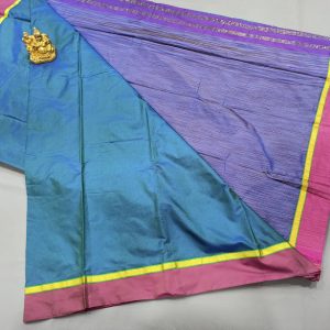 Latest Semi Softsilk Sarees Light Weight Double Shade Color