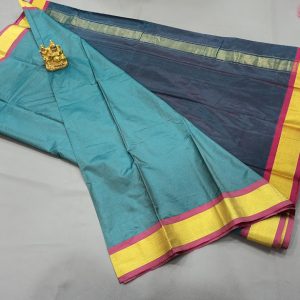 Trendy Semi Softsilk Sarees Light Weight Light Blue Color