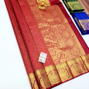 New Design Pure Kanjivaram Fancy Silk Sarees (Araku Red, Rose ) Color