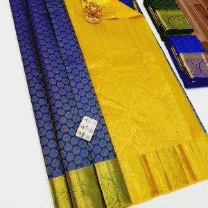 Pure Kanjivaram Fancy Silk Sarees (Blue, Bottle Green, Ink Blue, Light Blue, Pink, Purple) Color