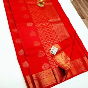 New Design Pure Soft Silks Saree Chilli Red  Color