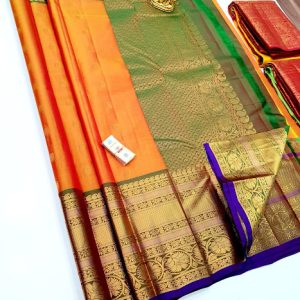 New Design Pure Soft Silks Saree Mango Yellow, Rose Color