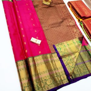 New Design Pure Soft Silks Saree Mango Yellow, Rose Color