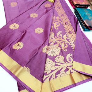 Trendy Design Butta Mphoss Saree Chilli Red, Violet, Sky Blue Color w/ Blouse