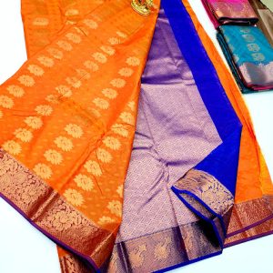 Butta Mphoss Saree Mustard Color w/ Blouse