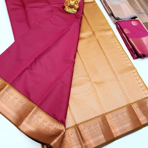 High Fancy Kanjivaram Silk Saree Mix Pink Color