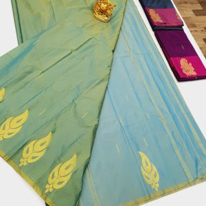 New Design Butta Mphoss Saree Double Shade Color w/ Blouse