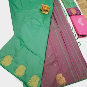 New Trendy Butta Mphoss Saree Green Color