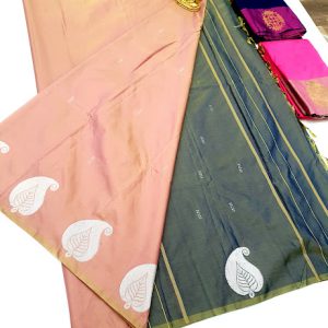 Butta Mphoss Saree Light Rose Color w/ Blouse