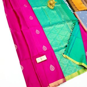 Pure Soft Silk Saree Pink Color w/ Blouse