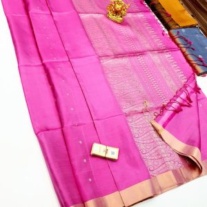 Latest Design Pure Soft Silk Saree Rose Color