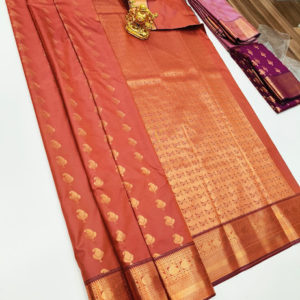 High Fancy Kanjivaram Silk Saree Mix Magenta, Magenta Rose, Mustard, Lotus, Orange, Blue Color