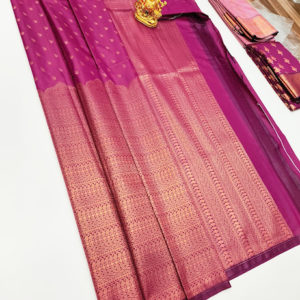 Latest Design High Fancy Kanjivaram Silk Saree Mix Dark Gray, Pink, Light Green, Kumkum Red, Ink Blue Color