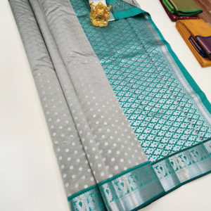 New DesignHigh Fancy Kanjivaram Silk Saree Mix Gray Color