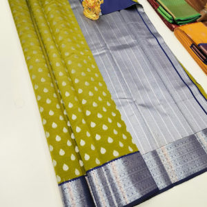 High Fancy Kanjivaram Silk Saree Mix Light Green Color